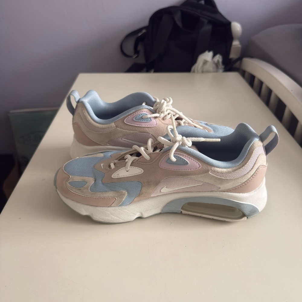 Nike Women's Air Max 270 React in Cream and Blue - Picture 7 of 10